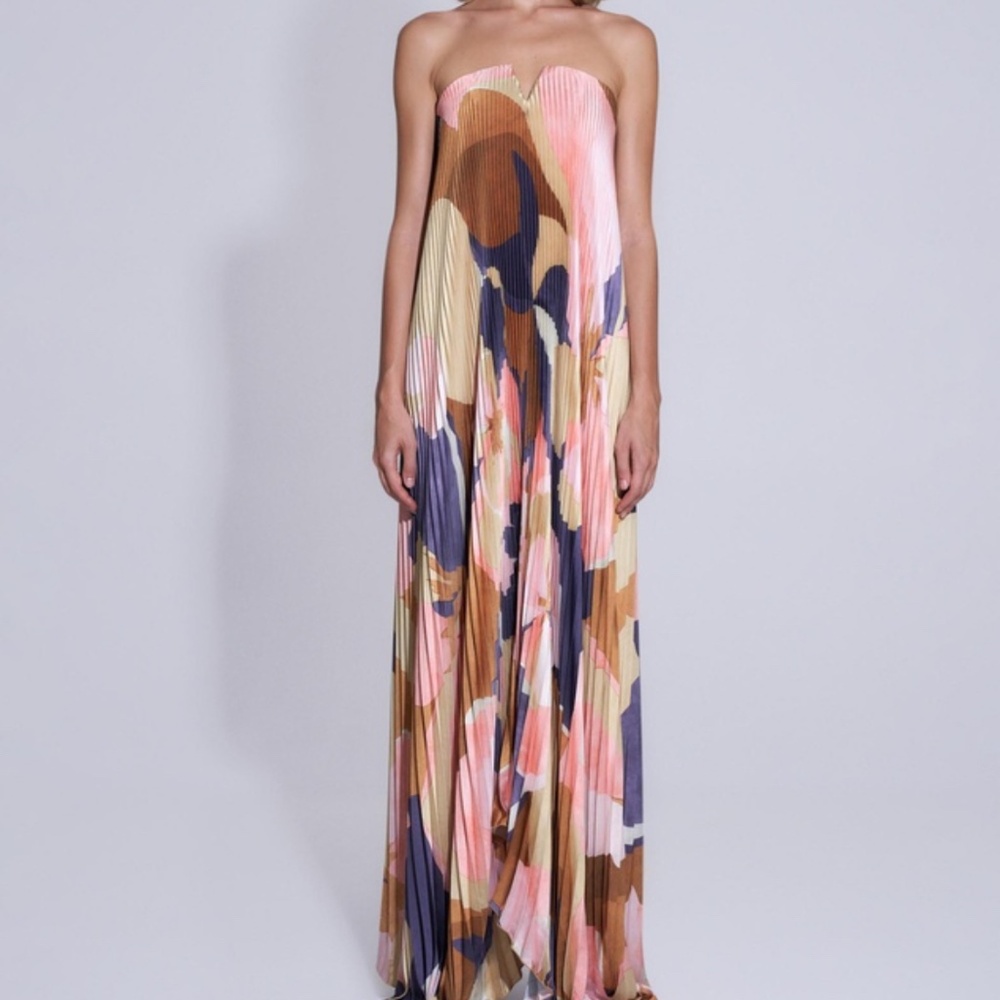 Lidee Black Tie Gown - Ravello print